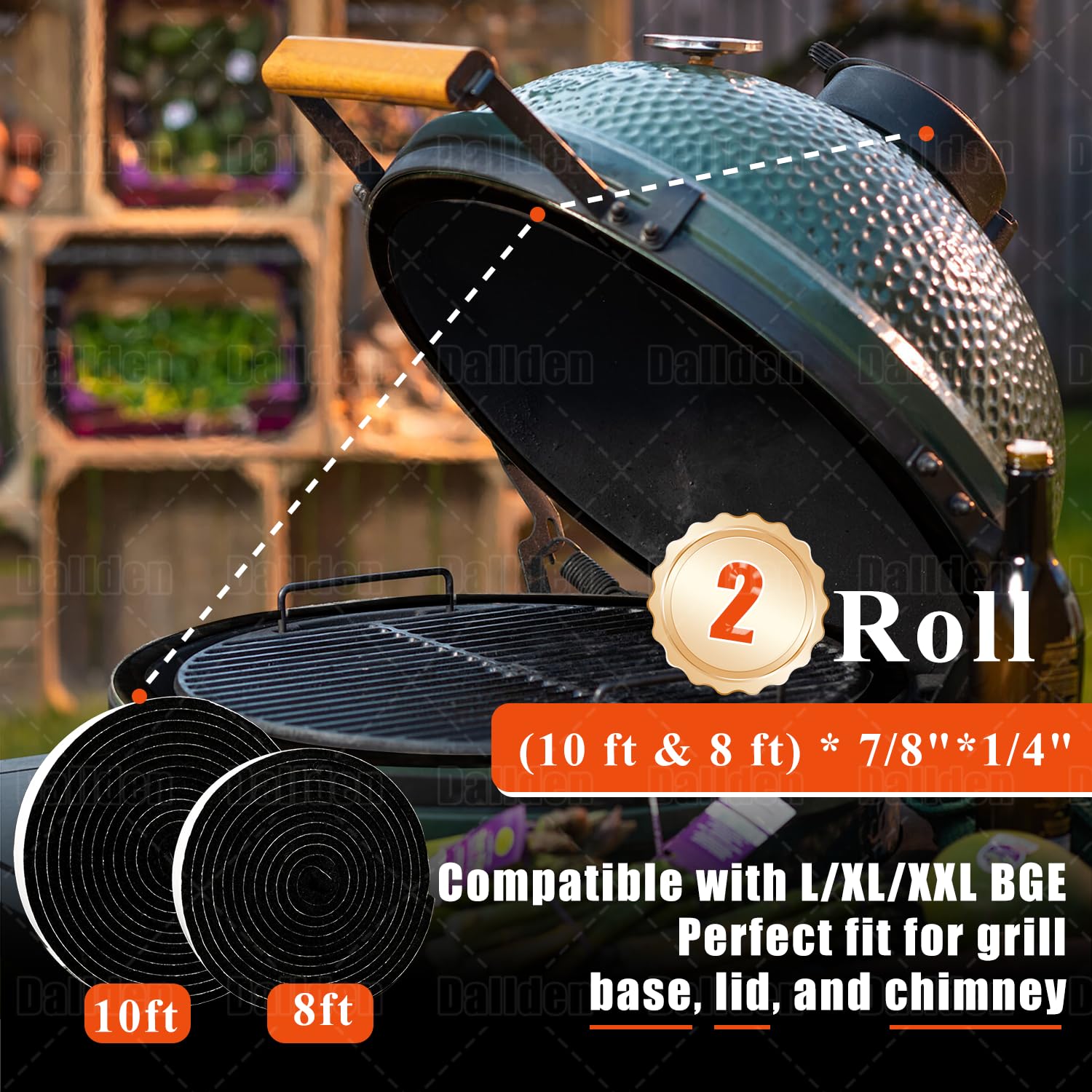 Green Egg Smoker Upgrade Thick Replacement Gasket Fit For Large/XL