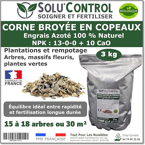 3 kg de Corne Broyée en Copeaux SoluControl 