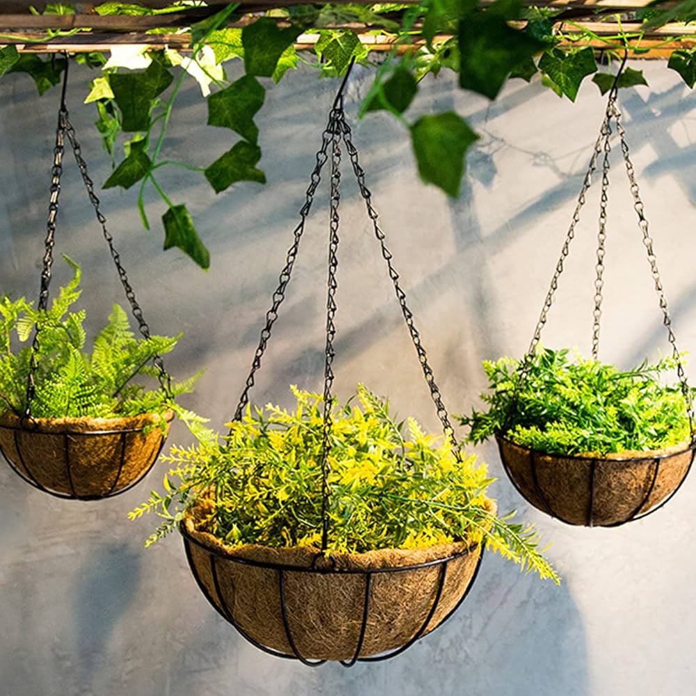 Amazon | LIOOBO 吊り下げ プランター チェーン ハンギングプランター