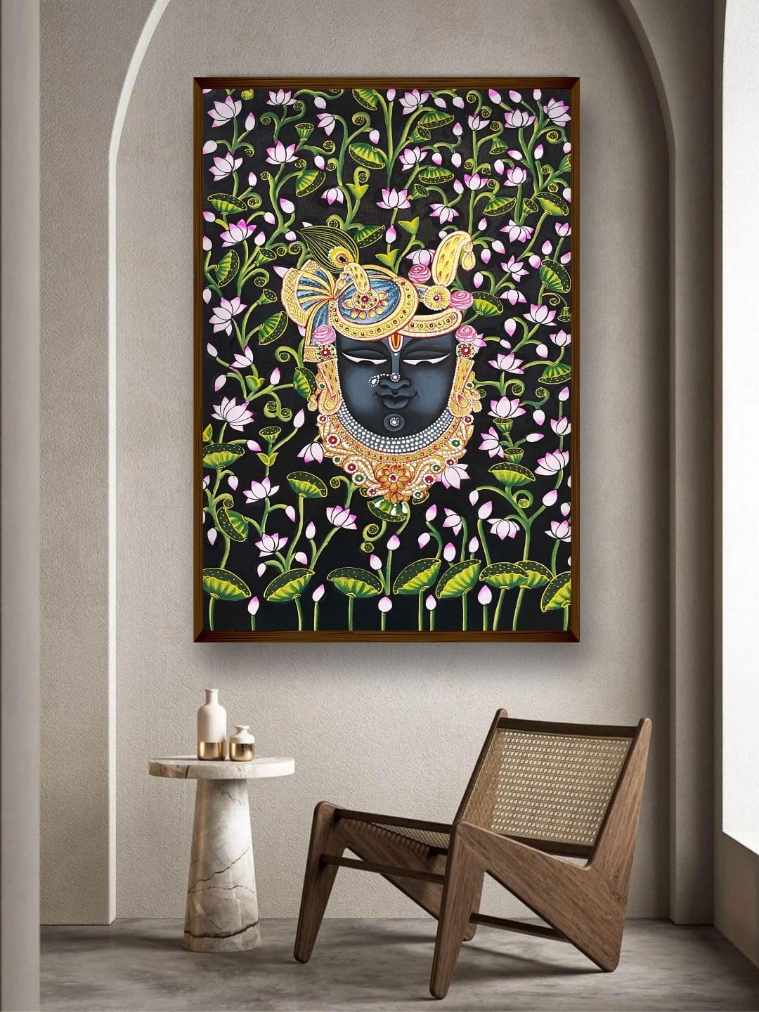 Artsense Shrinathji Pichwai Canvas Painting - Traditional Indian Art ...