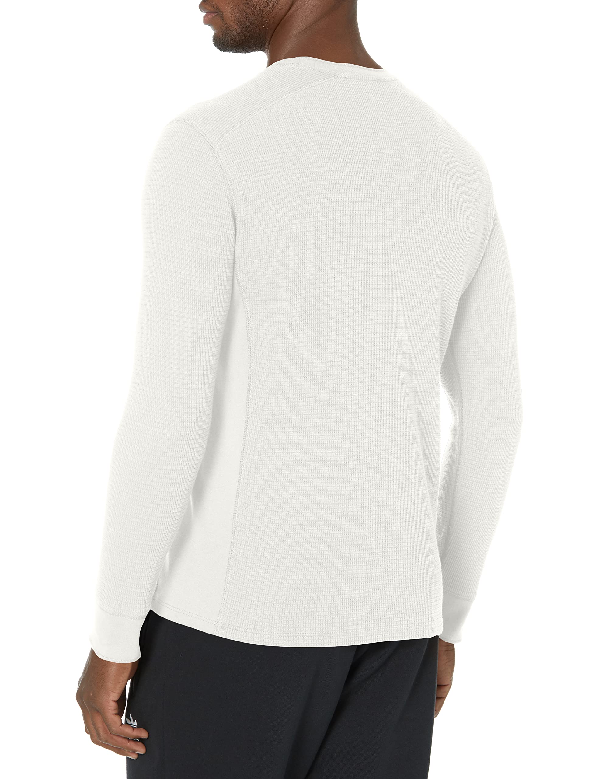 Vince Mens H Thermal L/S Crew, H Coastal/Coastal, Medium Off-White