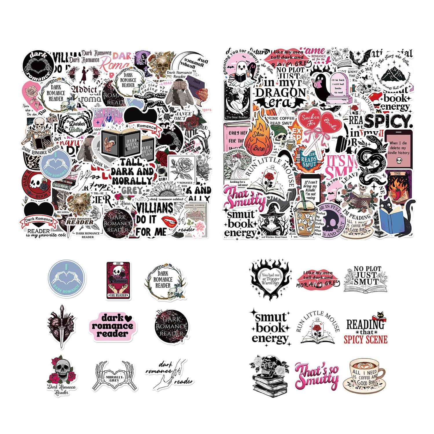 Ysdyy Color 100 Books Theme Stickers, Cartoon Graffiti Stickers, Interesting Stickers, Can Be Decorated With Guitar, Notebook, Suitcase