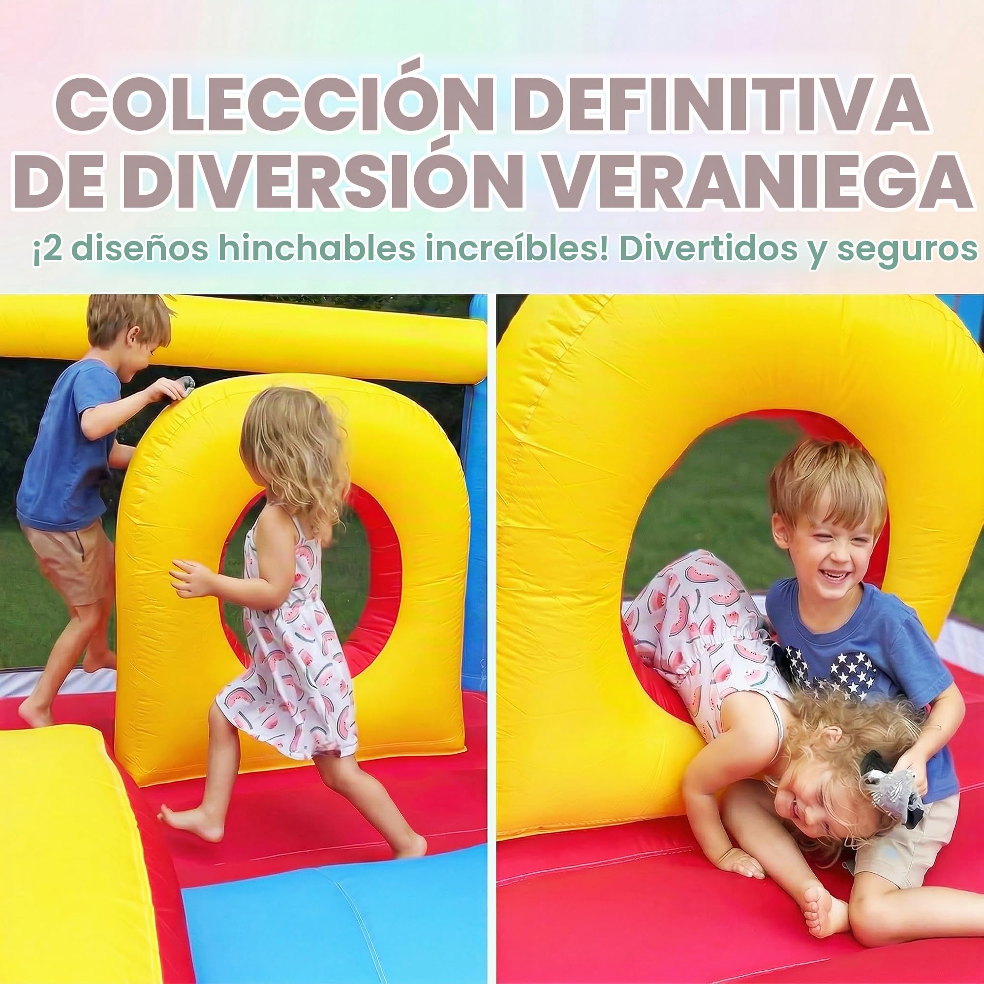 Castillo Hinchable para niños 3-6 y 8-12 niños Grandes, Inflable con