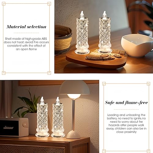 Miniatura 9 de Velas LED sin llama, 6 velas románticas que funcionan con pilas, velas LED para el día de San Valentín, decoración romántica de aniversario y boda
