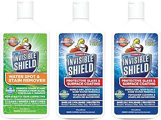 Invisible Shield Protective Glass + Surface Coating (2) & Water Spot and Stain Remover (1) - Restorer 3 Pack - 10 oz