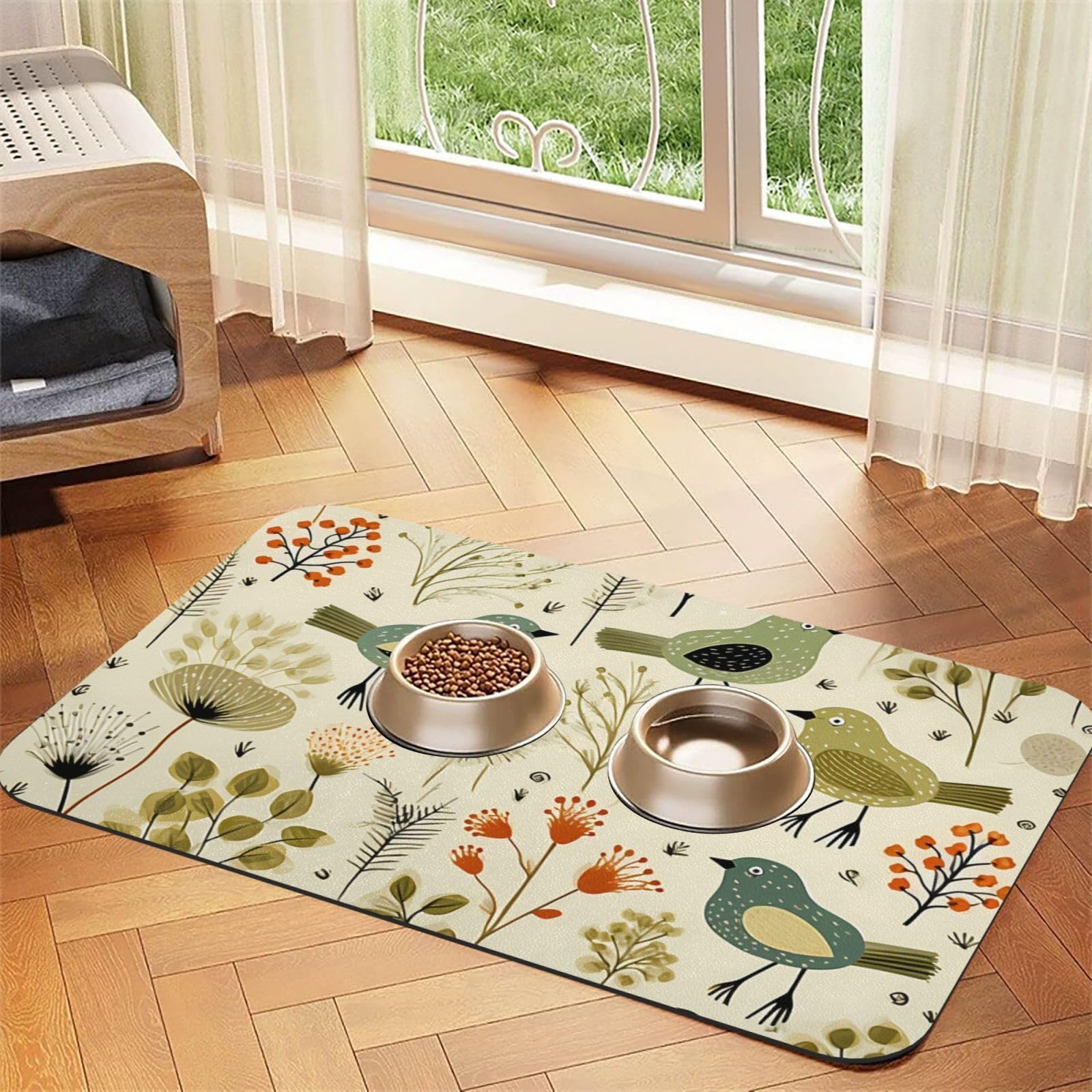 Tapis de nourriture pour chien super absorbant et antidérapant
