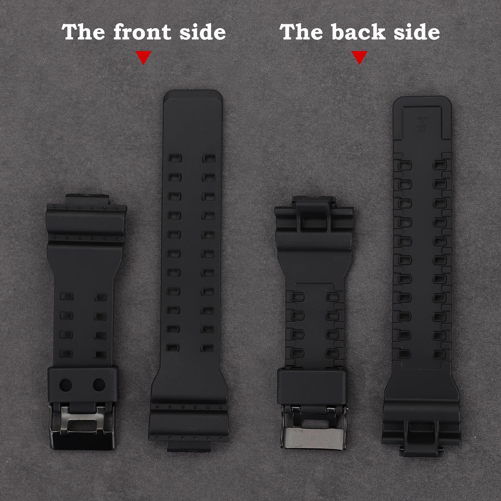 Waterproof Silicone Watch Strap Replacement For Casio Shock GA-110/GA-100/GA-120/GA-140/GA-150/GA-200/GA-300/GA-400/GA-135/GA-700/GA-710/GA-800/GAX-100/GAW-100/GLX-8900/GD-100/GD-110/GD-120/GD-350/GL-S100/GR-8900/GW-8900 Series, Sport Band, Unisex, Durable — view 5