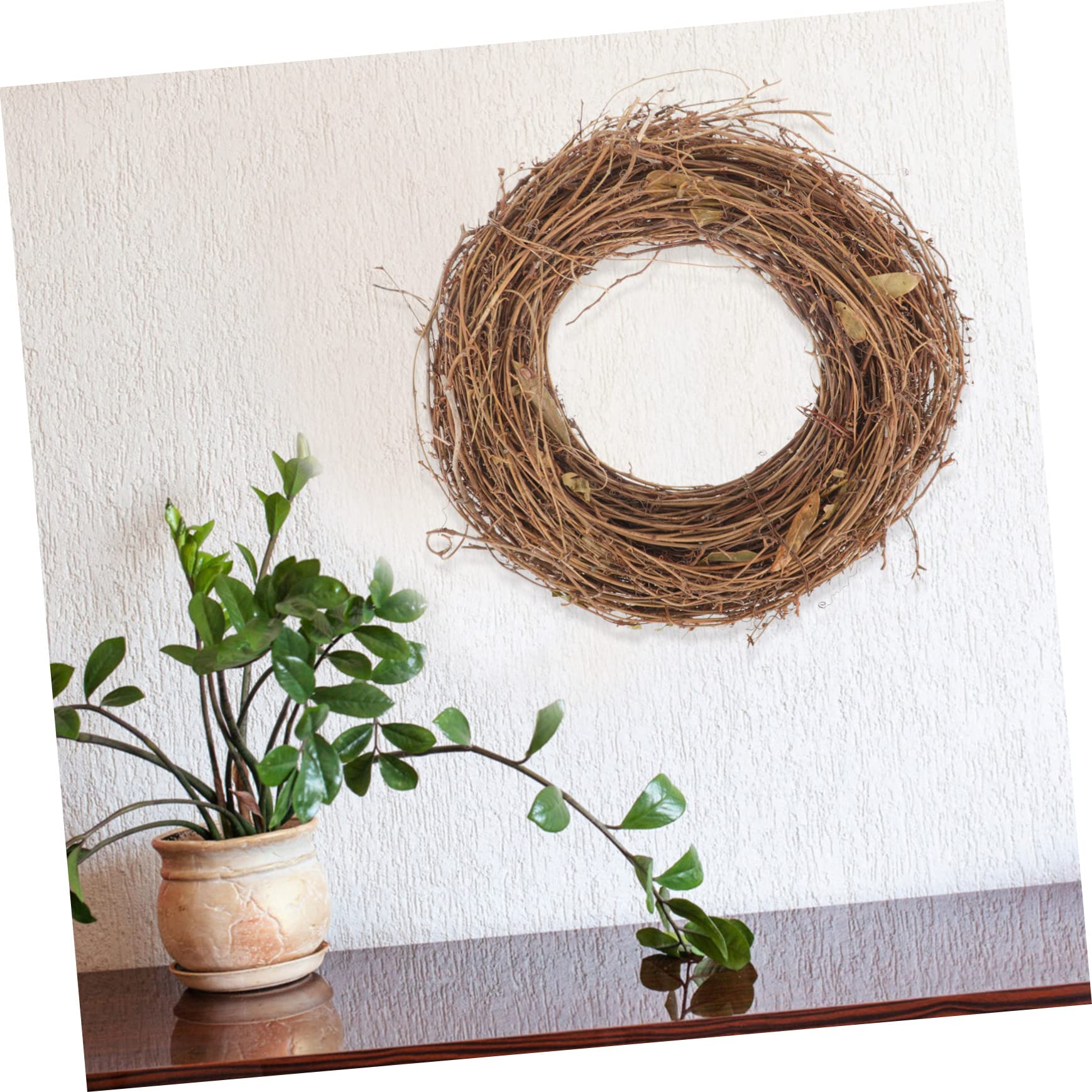 Supporter Stil Rattanzweiggirlande aus Natürlichem Rattan Geruchloses Material für Dekoration und Selbstgemacht Kranz zum Basteln im Garten und der Haustür