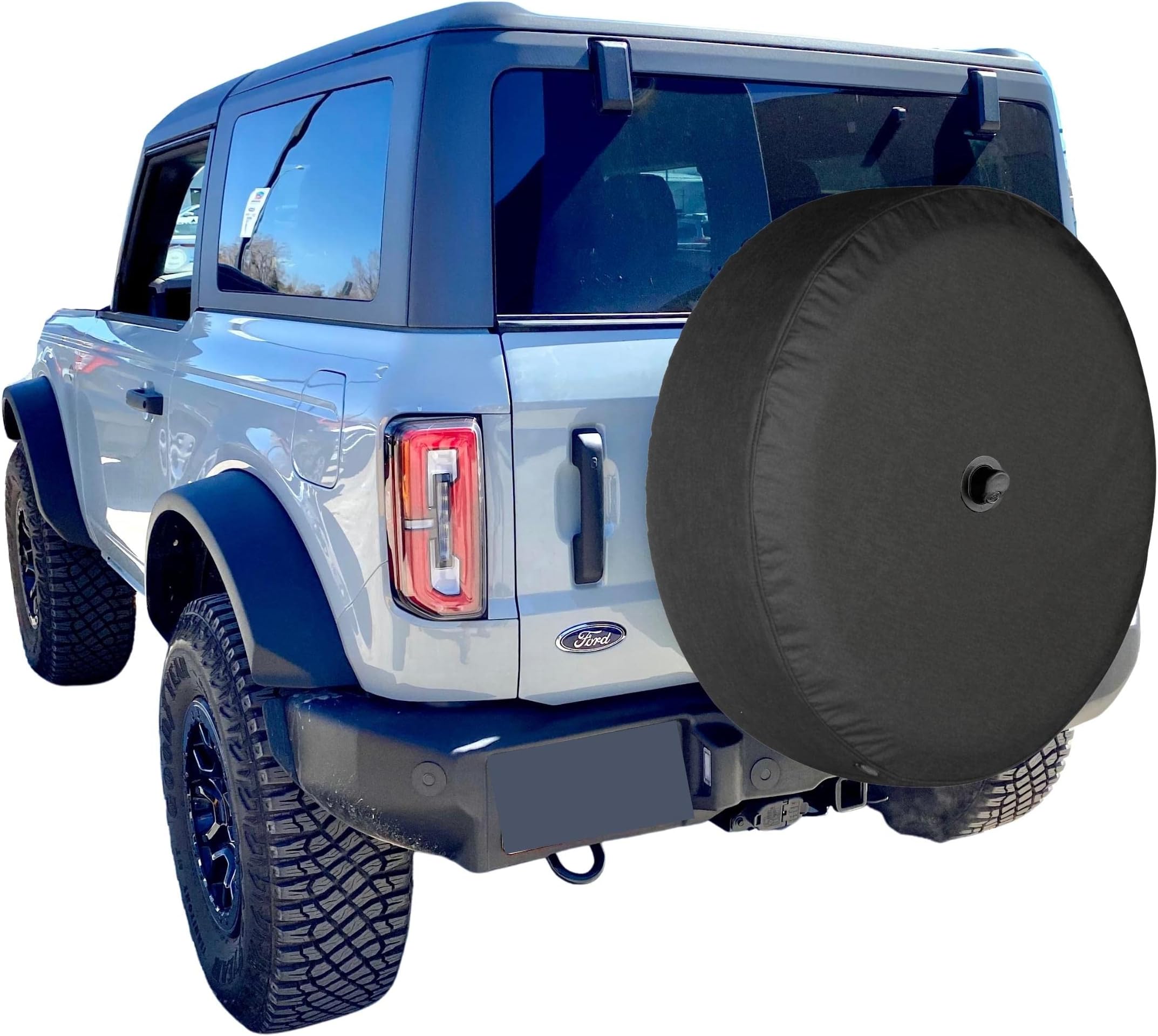 Boomerang® USA - 35" Soft Tire Cover Compatible with Ford Bronco (with Back-up Camera) - (2021-2024) - Wildtrak, Everglades & All Upgraded Models