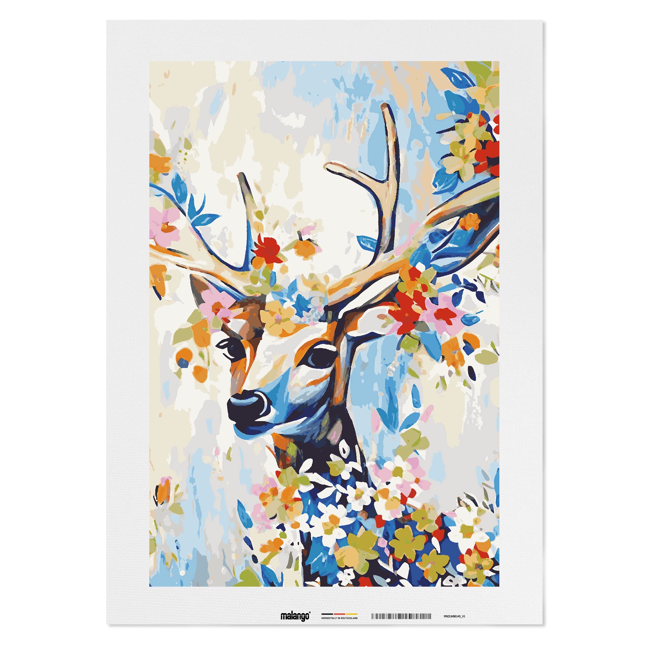 Malen nach Zahlen Erwachsene - Hirsch Hugo 90 x 60 cm groß XL Premium-Malset ohne Rahmen, Hergestellt in unserer Produktion in Deutschland, Kreative