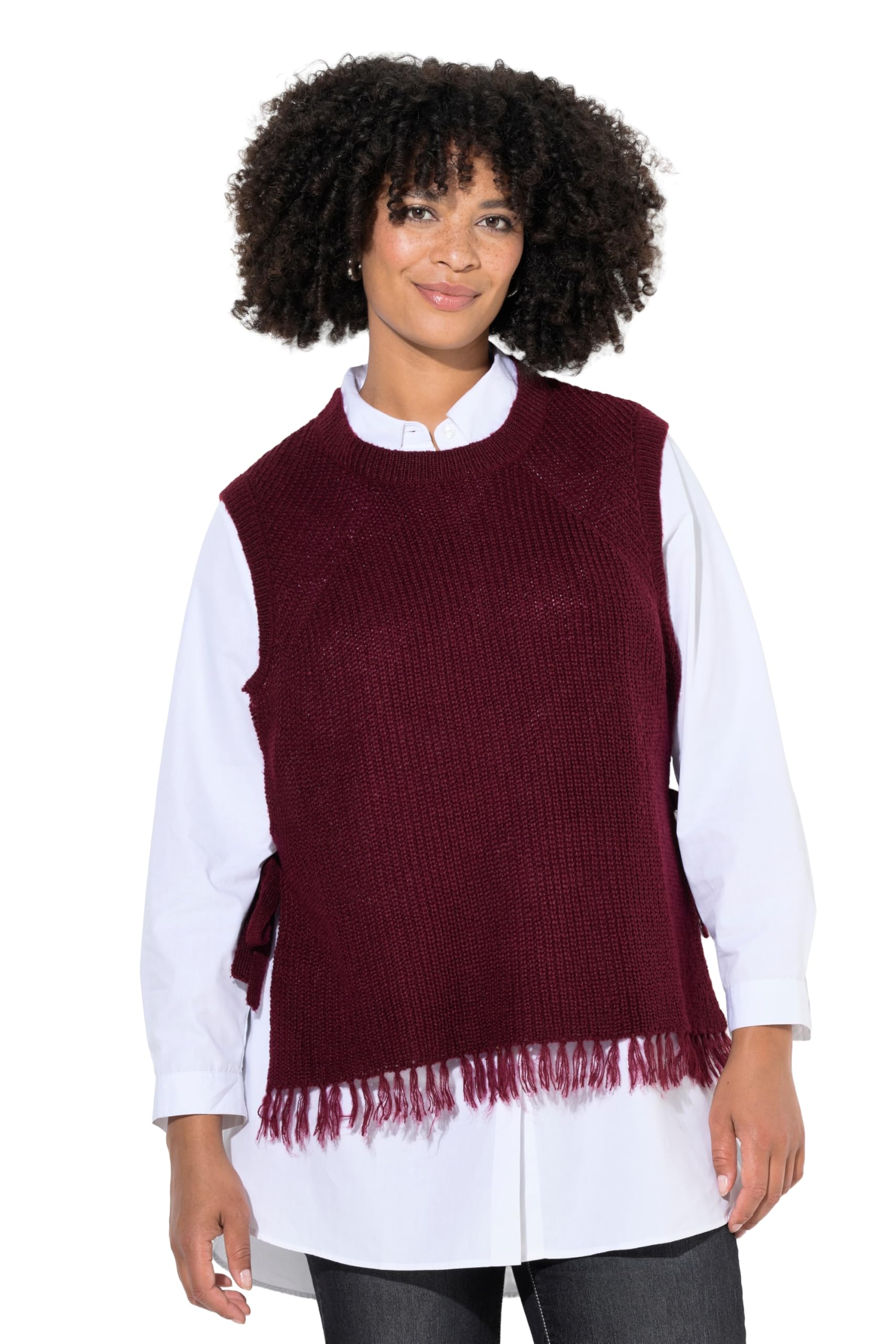 Angel of Style Damen große Größen Übergrößen Plus Size Pullunder, Bequeme Passform, seitlich mit Bindeband 845489
