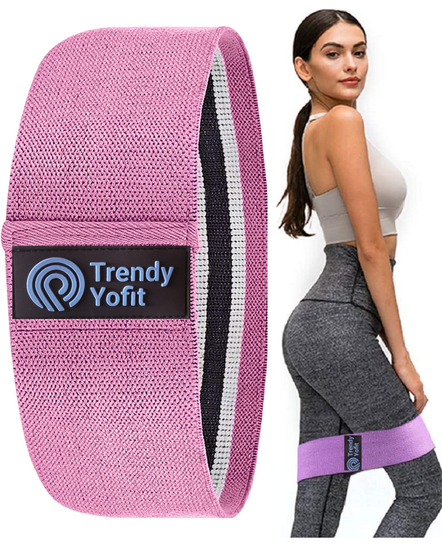 Buy Trendy Yofit Best Non Slip Elastic Fabric Hip Circle Resistance