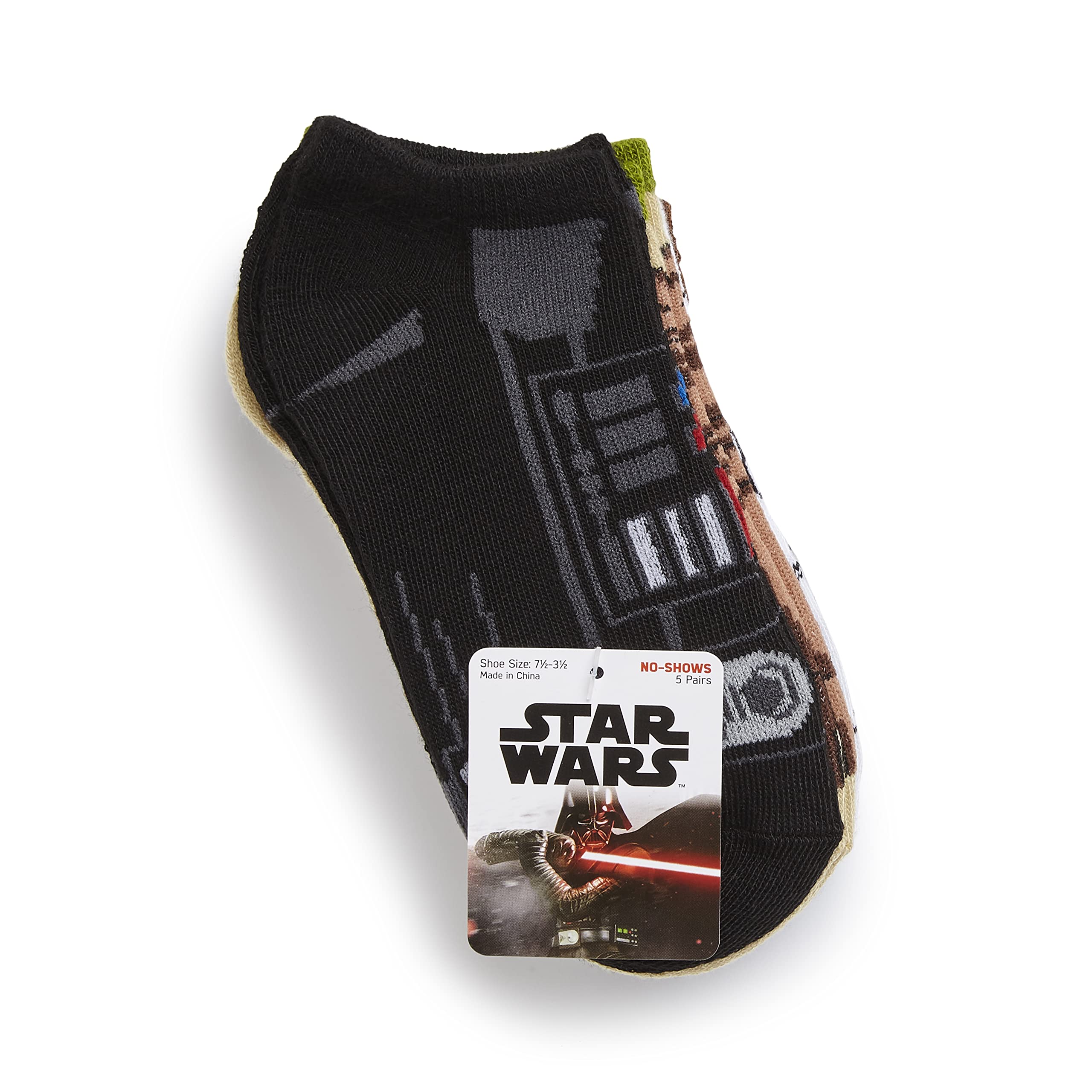 STAR WARS Chłopięce 5-pak niewidocznych skarpet