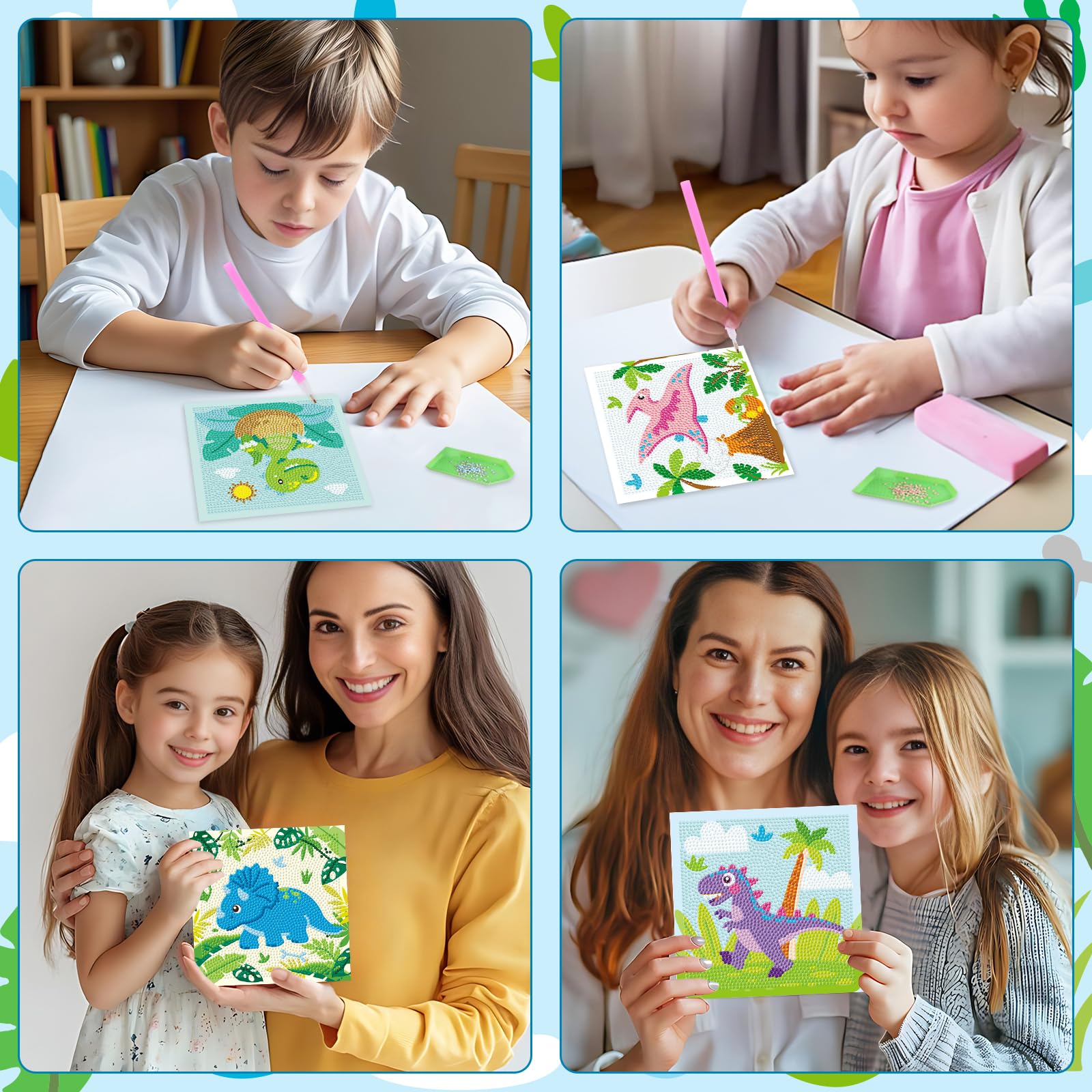 Cheerupp 4 Pcs Dinosaur Diamond Art Kits - Image 2
