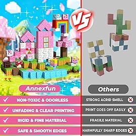 Annexfun Magnetic Blocks - 150PCS Building Blocks Unicorn Cubes - Toys for Montessori Toddler Christmas Birthday Gifts - STEM Sensory Toys for 3 4 9 10 Year Old Girl