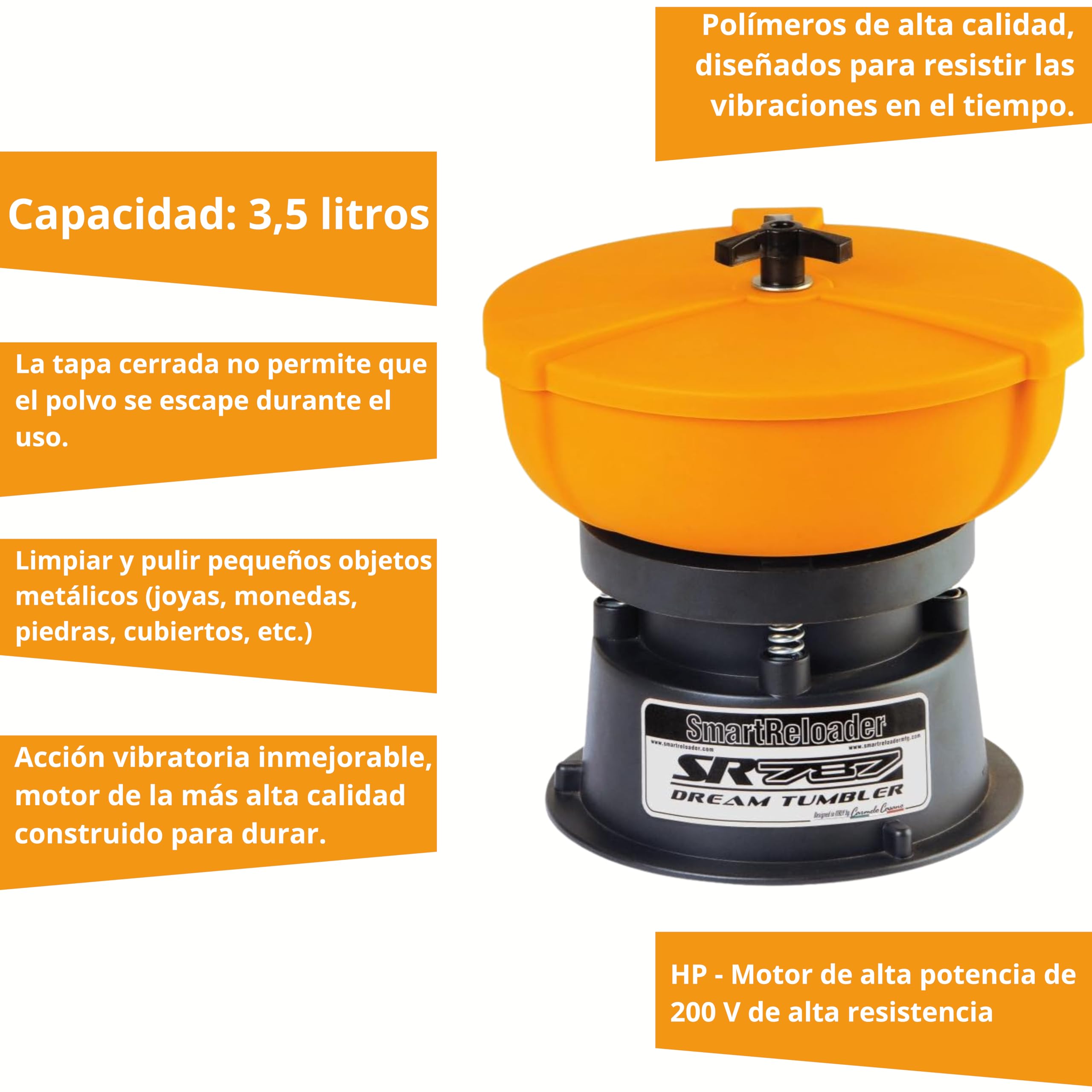 Smart Reloader SR787 Case Tumbler - Limpiador de Vainas