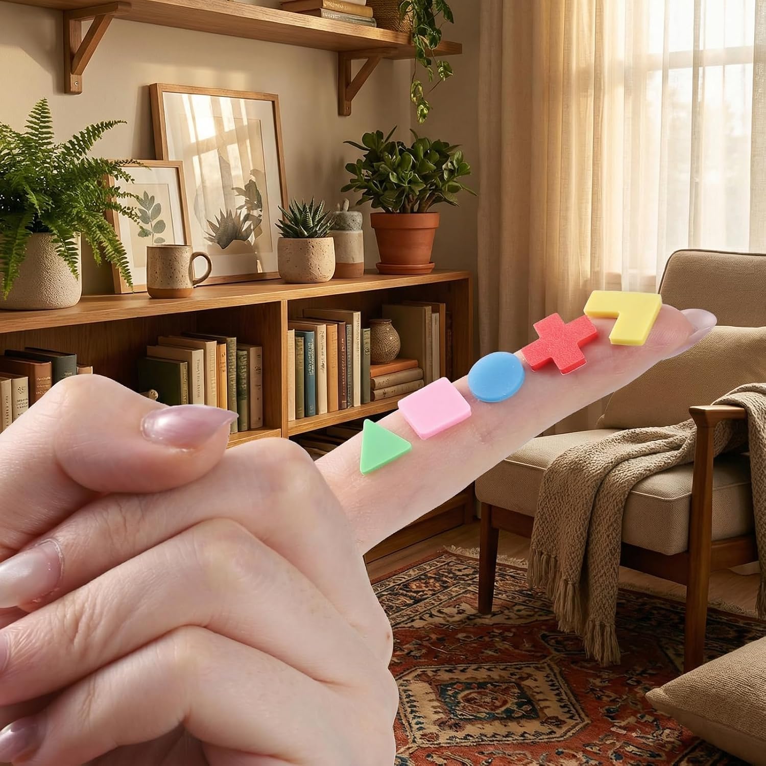 200pcs Bump Dots for Visually Impaired - Low Vision Aids Braille Stickers (Yellow, Red, Blue, Purple, Green) for Elderly, Blind