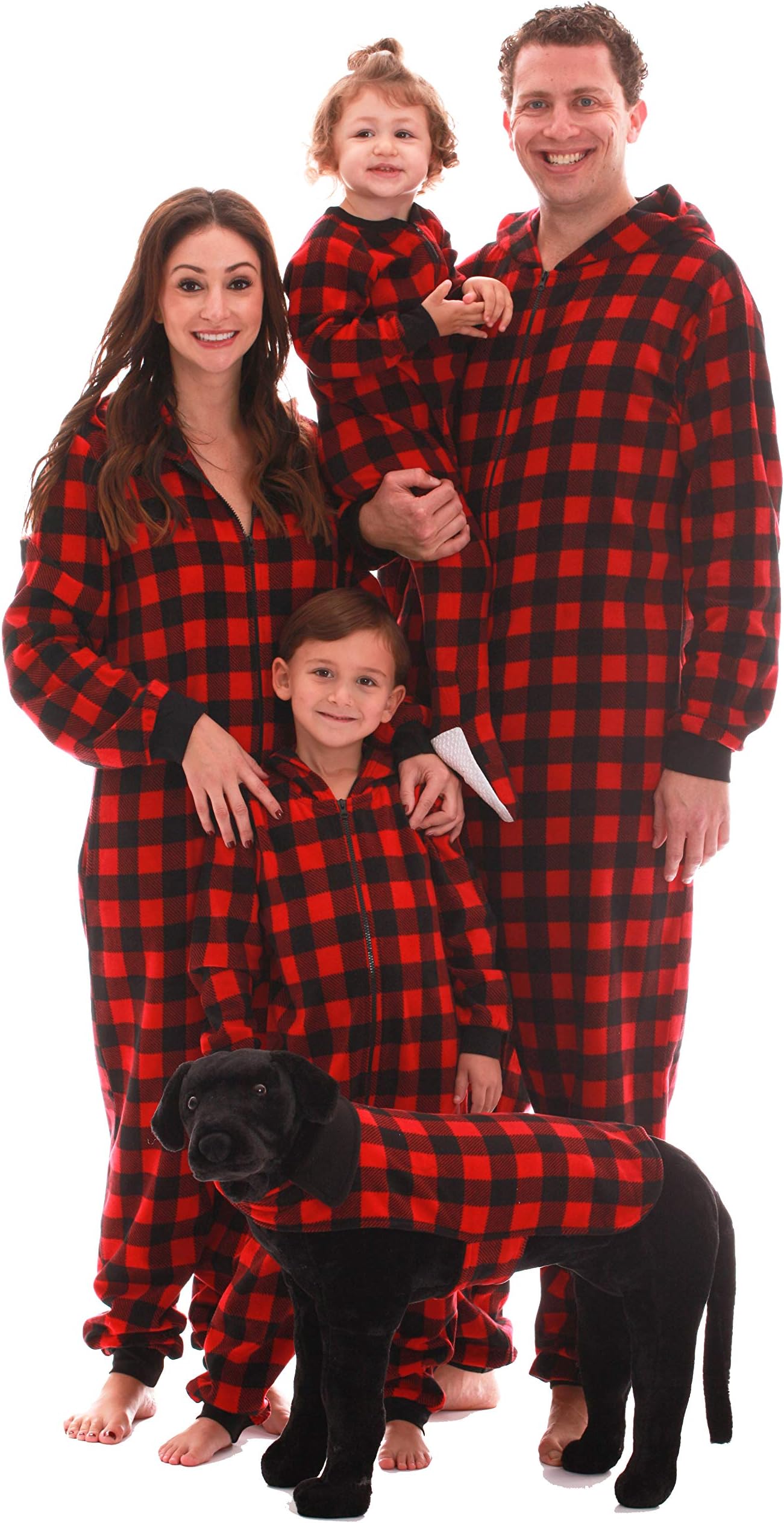 Matching Adult Onesie for Family, Couples, Dog and Owner Buffalo Plaid