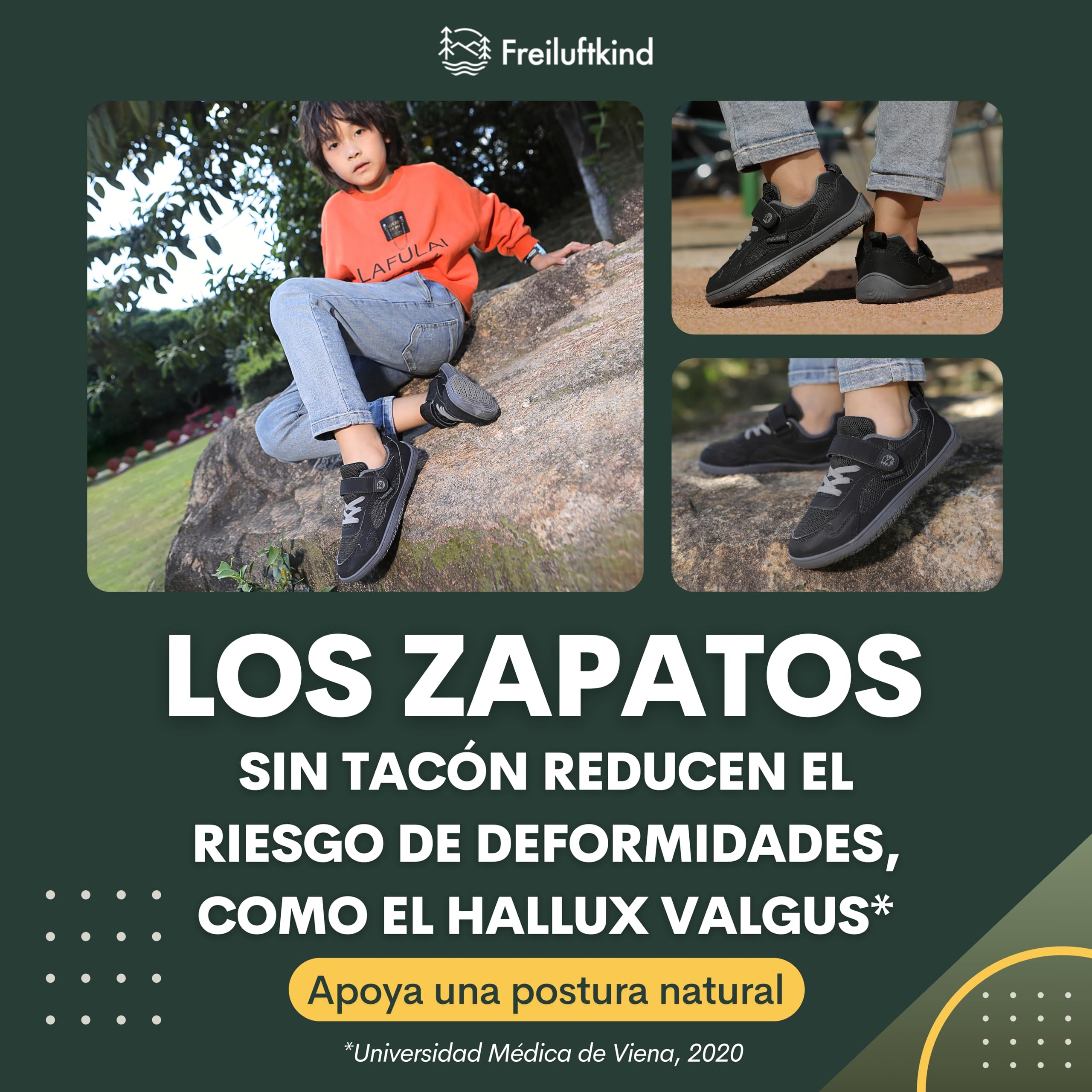 Freiluftkind Everest Kids – Zapatillas Barefoot Antideslizantes – Nuestras Zapatillas Barefoot para niños apoyan el Desarrollo Saludable de los pies de tu Hijo.