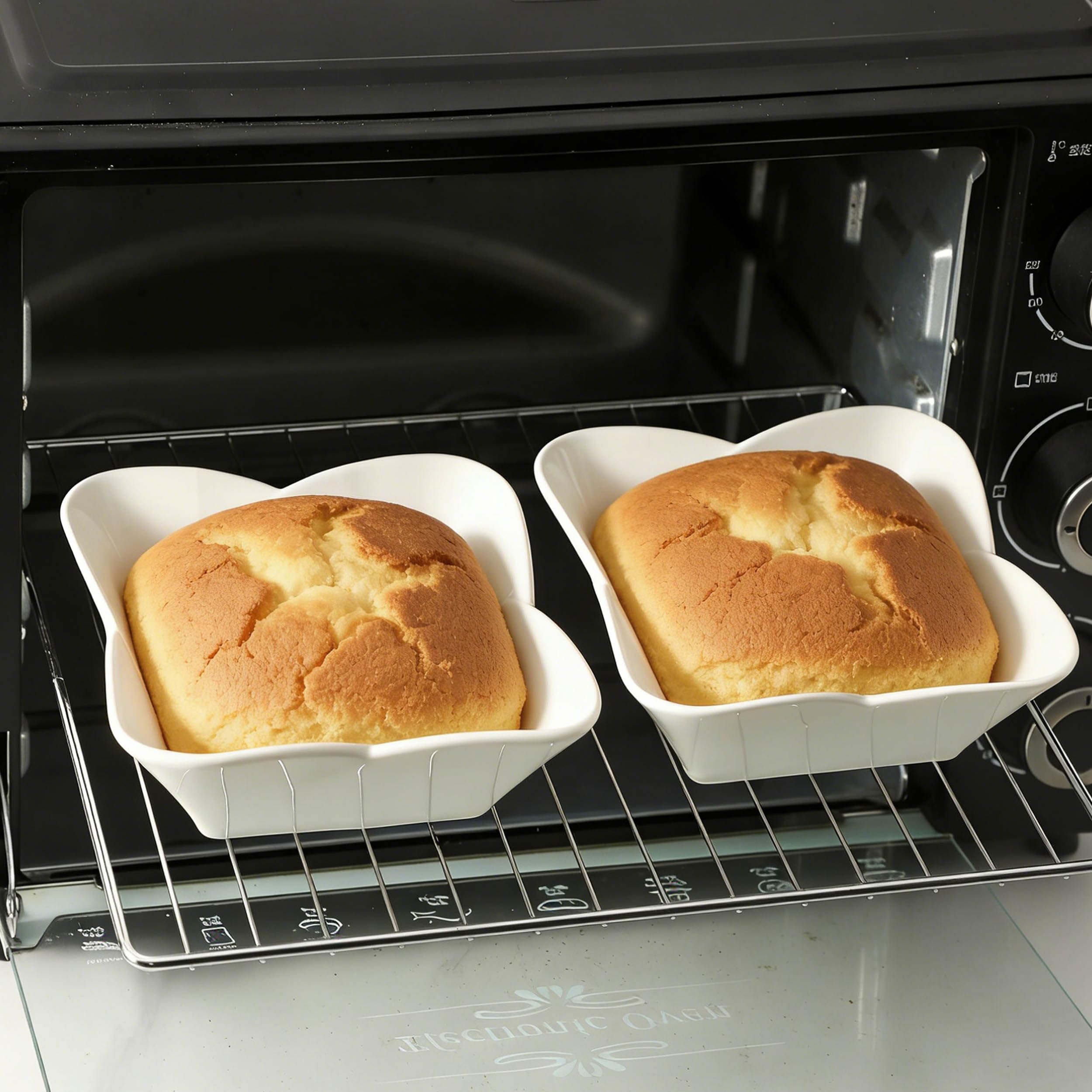 UIBFCWN Set di 10 Teglie da Forno Quadrate in Ceramica, Set di Piccole Pirofila in Ceramica 420 ML, Cocotte Monoporzione da Forno, Ideale per Torte, Quiche e Crostate Monoporzione