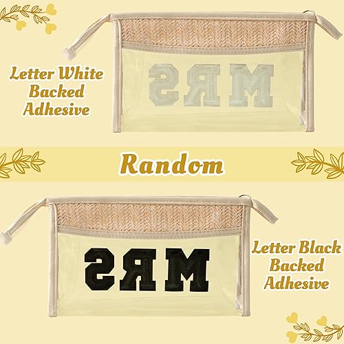 Miniatura 8 de Bolsa de maquillaje con parche bohemio para madre, bolsa de aseo transparente, bolsa de cosméticos de viaje, color beige, transparente, impermeable,