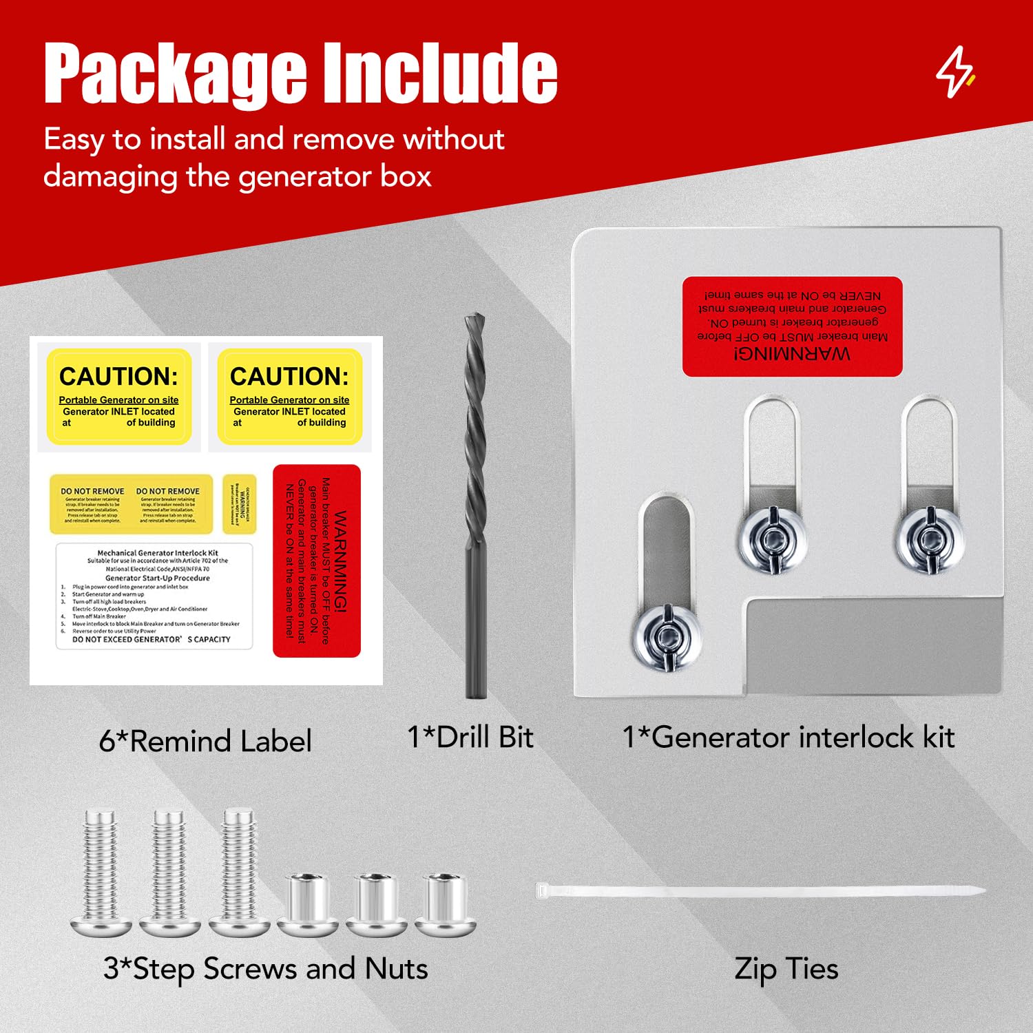 Snapklik.com : Generator Interlock Kit Compatible Models Are Square D ...