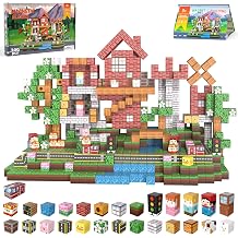 Vdealen 300 PCS Magnetic Blocks-Magnetic Building Blocks, Stacking Magnetic Cubes Toy for Kids, STEM Montessori Sensory Toys for Boys and Girls Age 3 4 5 6 7 8 9 10 11 12 Christmas Birthday Gift