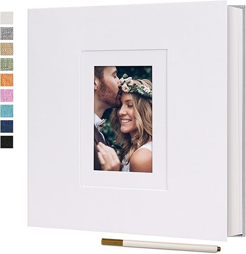 Vienrose Álbum de fotos autoadhesivo para fotos de 2 x 3, 4 x 6, 5 x 7, 8 x 10 pulgadas, 40 páginas en blanco, cubierta de lino, libro de recuerdos