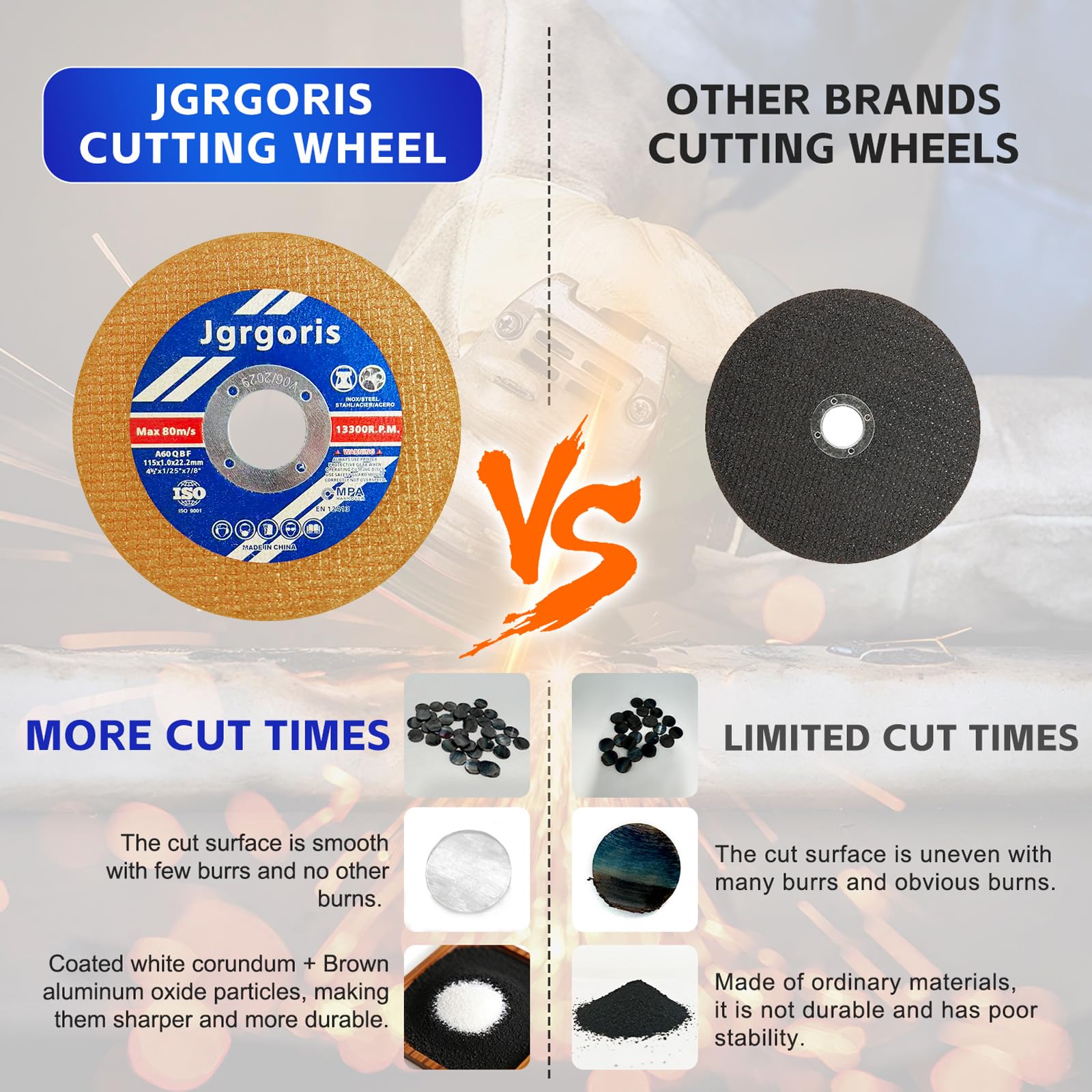Cut-Off Wheels - 54 Pack for Metal & Stainless Steel -6