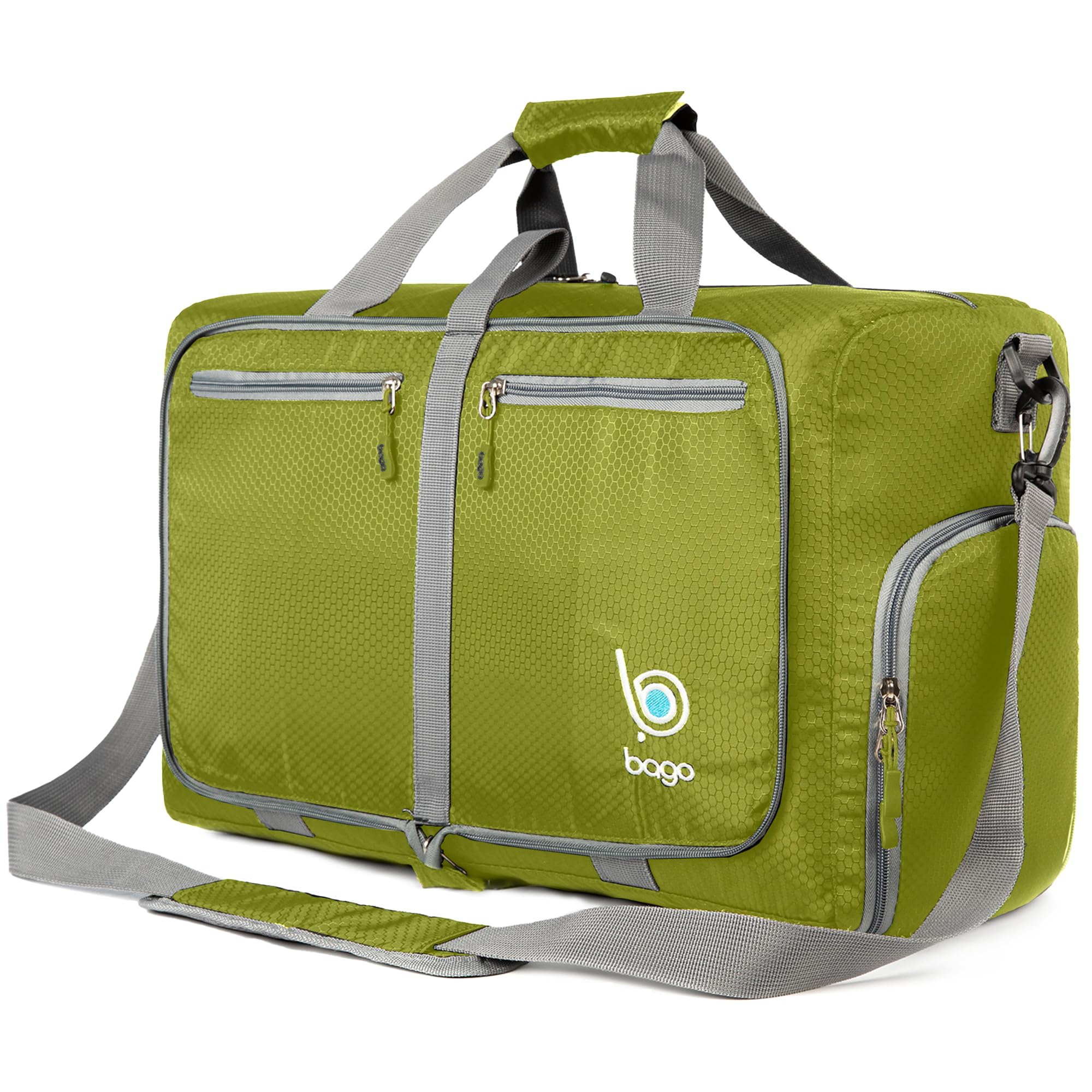 BagoHoldall Bags for Men & Women - 40L Spacious Holdall Bag with Shoe Compartment - Save Time & Travel The World in Style & Convenience - Durable, Lightweight & Foldable Duffle Bag (Green)OEKO-TEX STANDARD 100