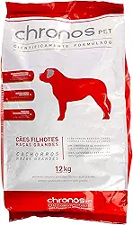 Chronos Ração Pet Cães Super Premium Filhotes Raças Grandes 12Kg Para Todas Grande Filhotes Sabor Frango