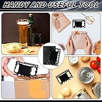Vista 4 de Cholemy 12 carteras para tarjetas de crédito, multiherramienta 46 en 1, herramienta de bolsillo de supervivencia de acero inoxidable multiusos, Negro