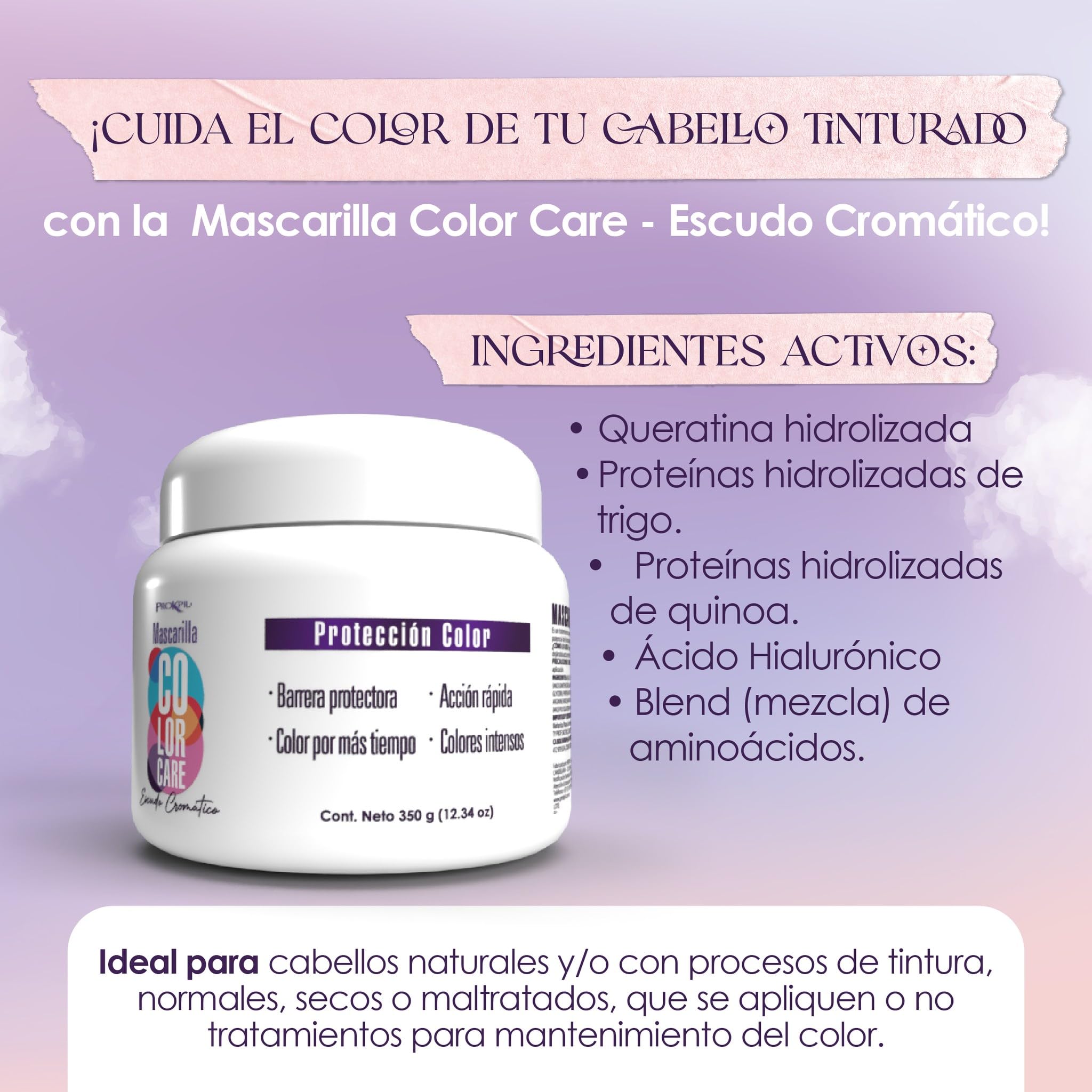 Prokpil Escudo Cromatico Color Care Mask Hair Chromatic Shield Treatment 12.3oz-350gr