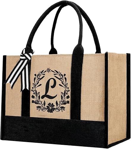 Bolsa de mano personalizada de yute para mujeres, regalos para el día de la madre, regalo de Navidad de cumpleaños para mujeres y amigas
