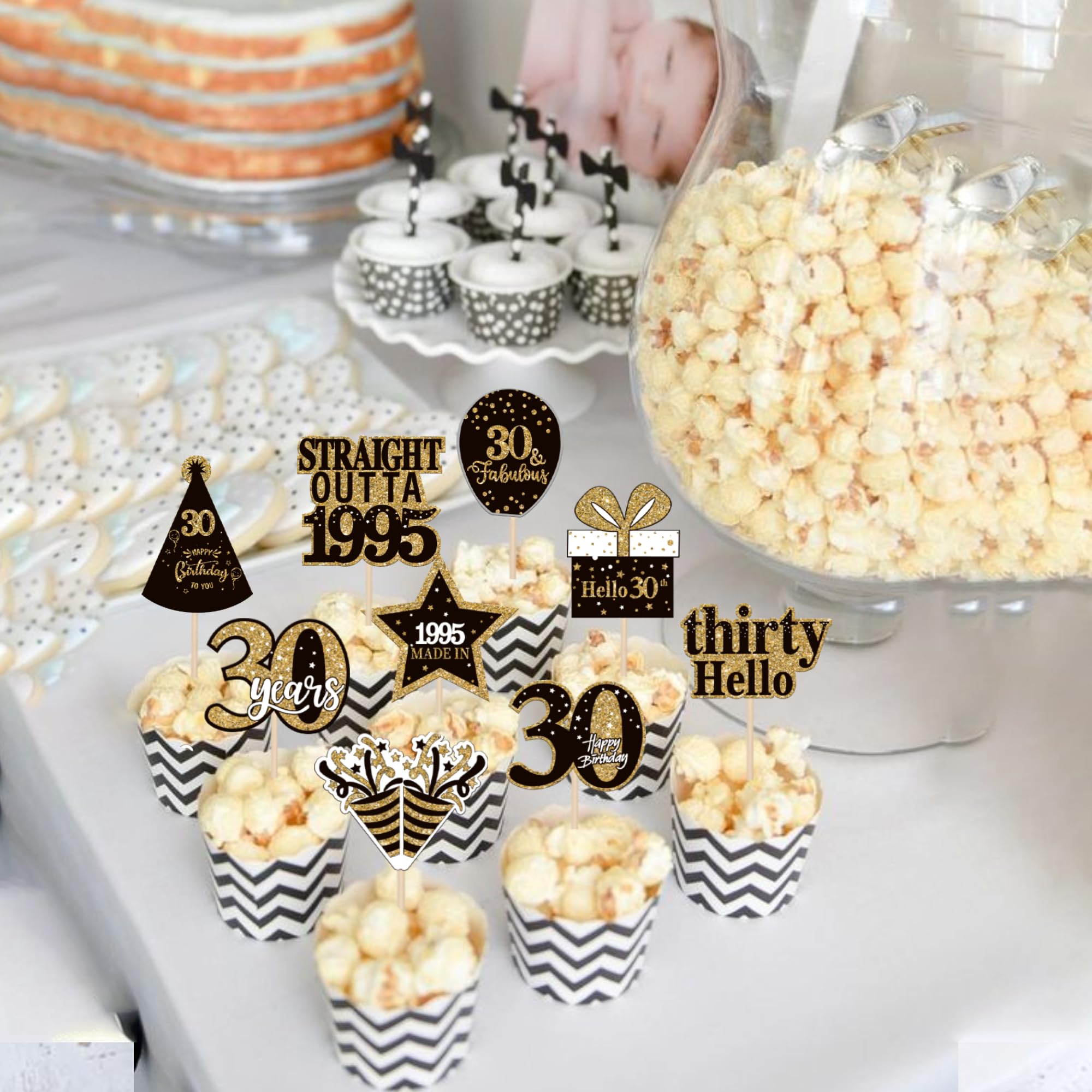 30 Birthday Keaziu 24 Pack 30th Cupcake Toppers Straight Outta 1995 Legend 30th  Birthday Cake Topper, image size:2000x2000