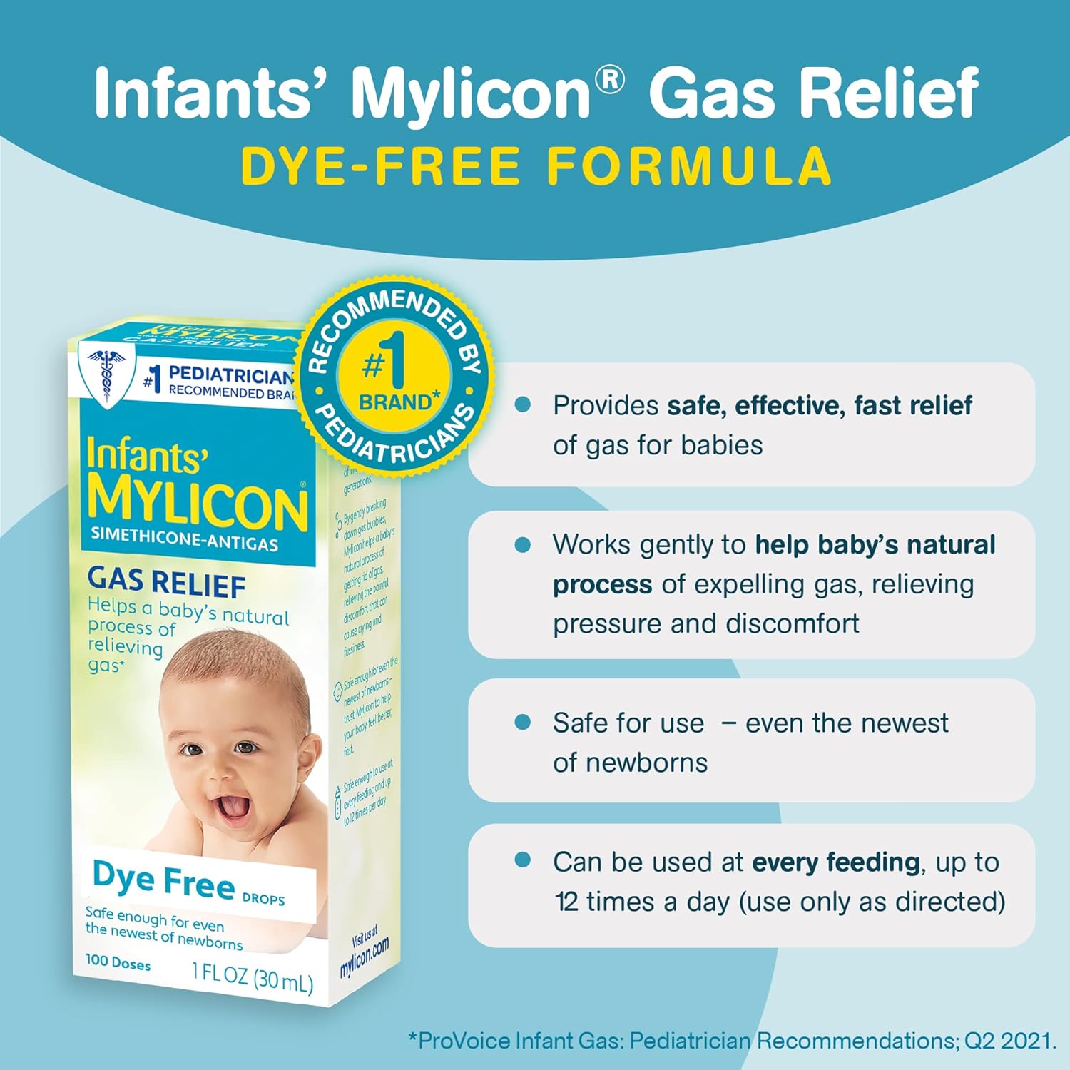 Buy Mylicon Gas Relief Drops for Infants and Babies, Dye Free Formula