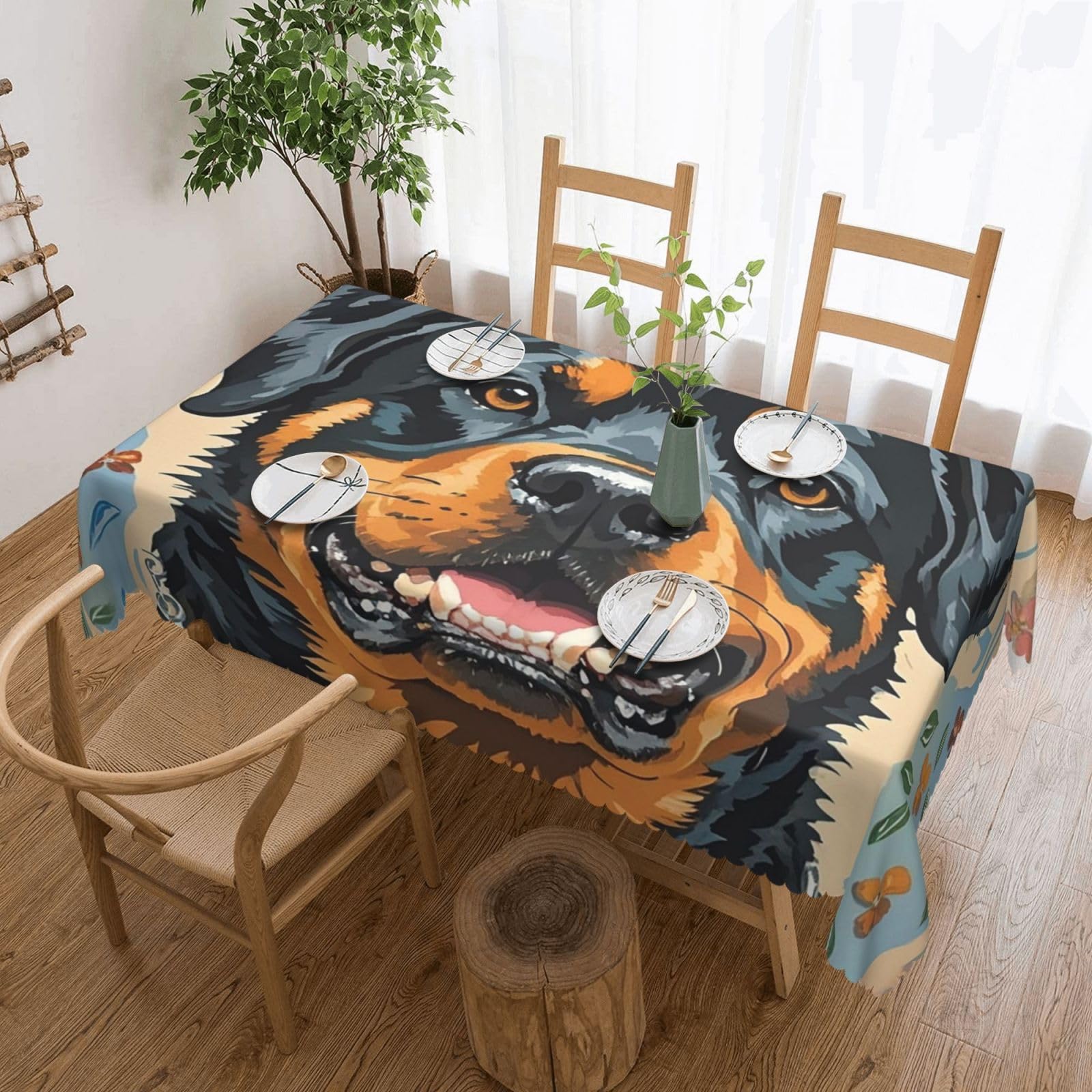 Nappe de jardin étanche Art du Chien Cool pour repas de fête en plein air