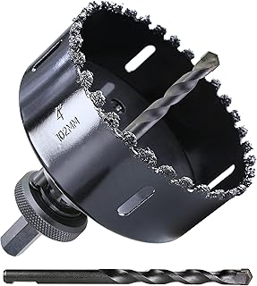 4 inch Carbide Grit Hole Saw Cutter for Hardy Plank Air Brick Stucco Drywall Fiber Cement siding Backer Board Plasterboard