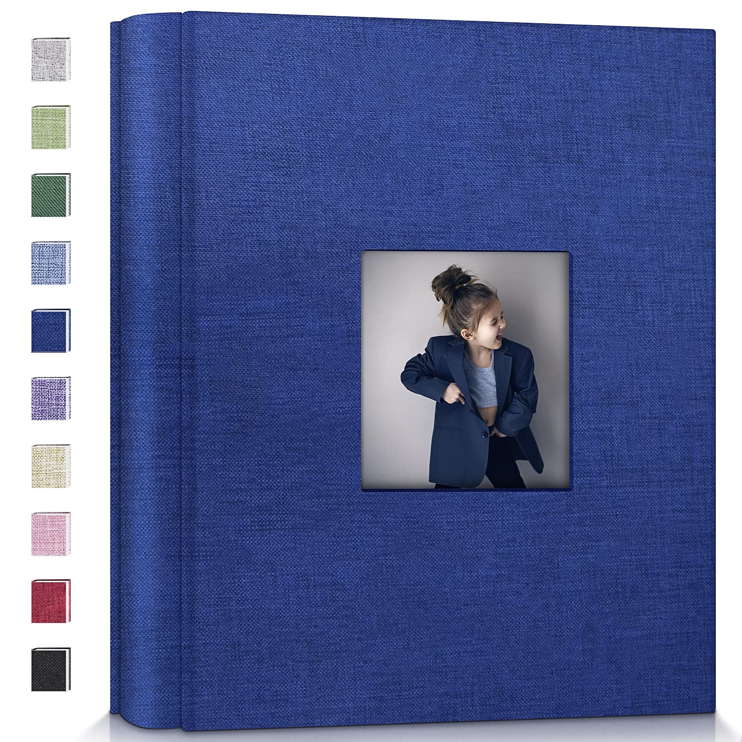 Popotop Photo Album 4x6-600 Photos Photo Books with 600 Horizontal and Vertical Pockets,Linen Cover Albums for Family Wedding Anniversary Baby Vacation Pictures