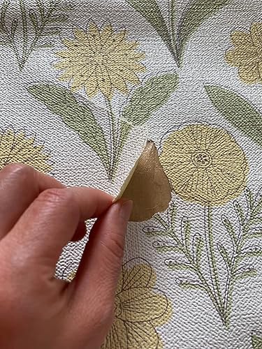 Amazon | 壁紙屋本舗 壁紙 のり付き クロス 小花柄 ブルー 青