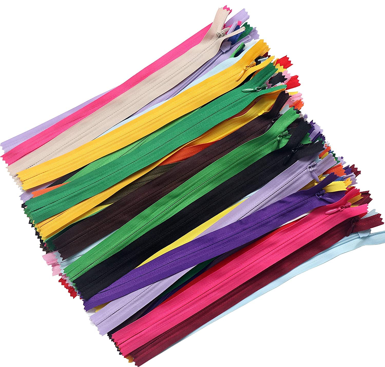 On Blow 42cm Multi-Colored Nylon Invisible Zippers Closed End DIY Sewing Craft (Pack of 30) 2