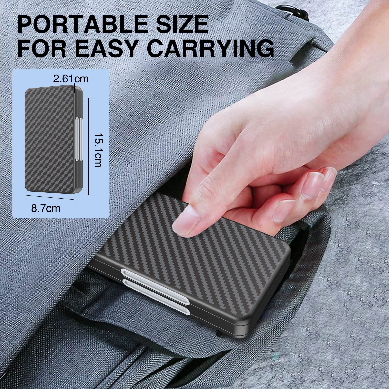 HEIYING Tarjetero SD para tarjeta de memoria SD y tarjeta Micro SD, portátil, SDXC, SDXC, con 40 ranuras para tarjetas SD y 40 ranuras para tarjetas Micro SD, color negro