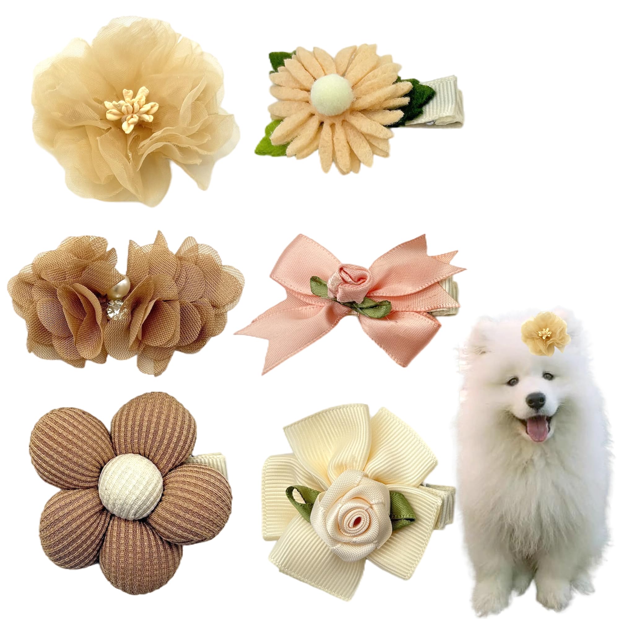 DHER 6 piezas pinzas para el cabello para perros, hebilla de cabello, pinza para el cabello, para mascotas, clips de pelo, pequeños animales, clips de pelo, súper peinado, para perros, accesorios de