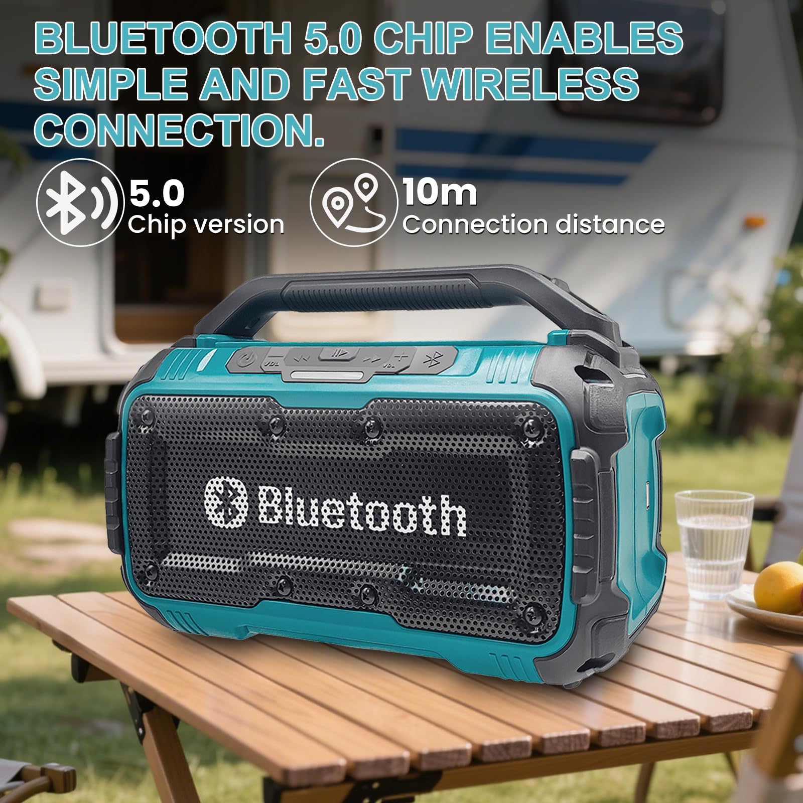Altoparlante senza fili per Batterie,Altoparlante con doppio (senza batteria) | Altoparlante Bluetooth compatto,10 m di connessione,per la casa e le feste