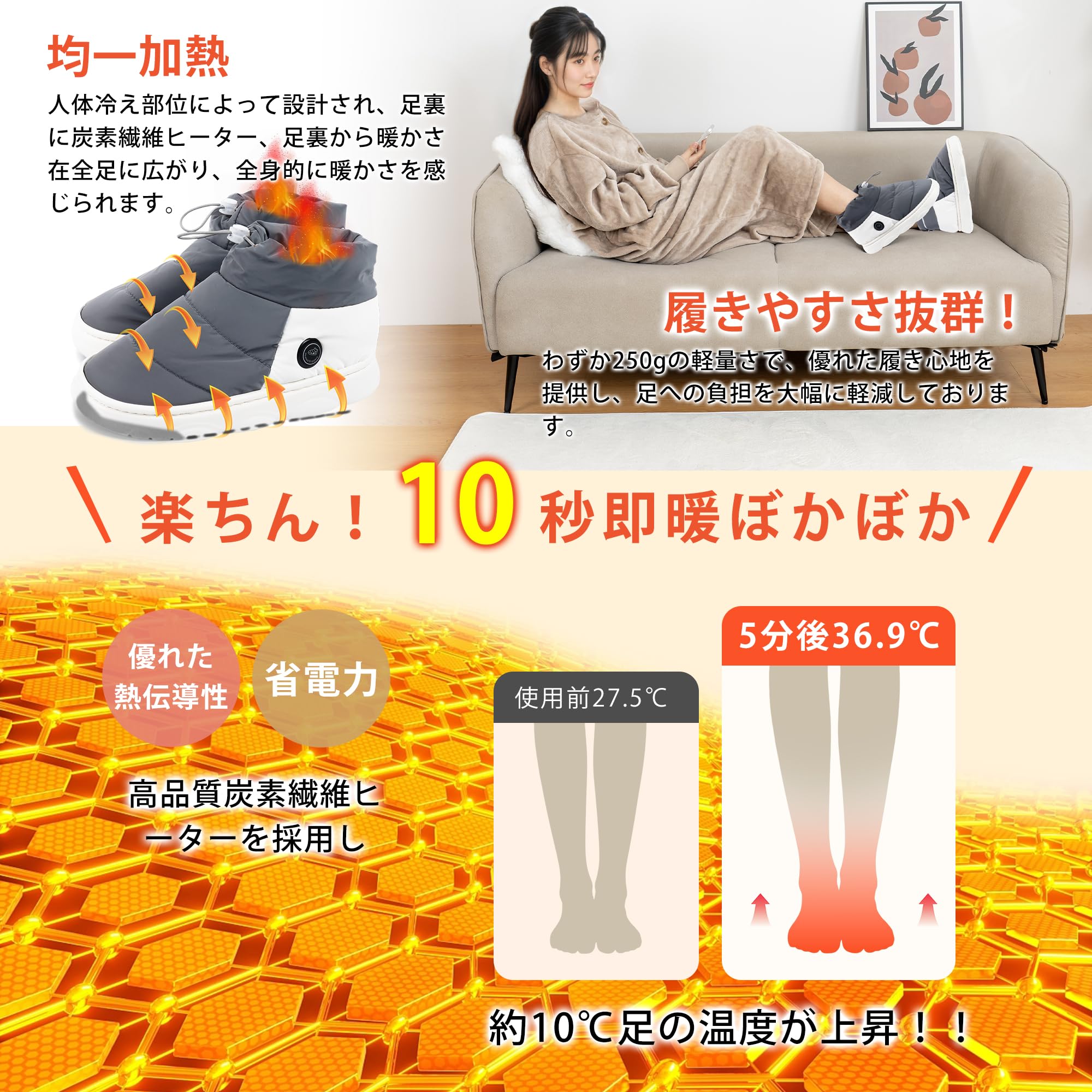 電気スリッパ 足温器 フットウォーマー 足元ヒーター コードレス　防寒対策 Amazon.co.jp: DGV 電気スリッパ 足温器 フットウォーマー 足元