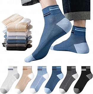 DIVUE Cotton Ankle Length Socks for Men & Women Free Size – Pack of 6 Soft, Breathable, Comfortable Everyday Socks – Ideal...