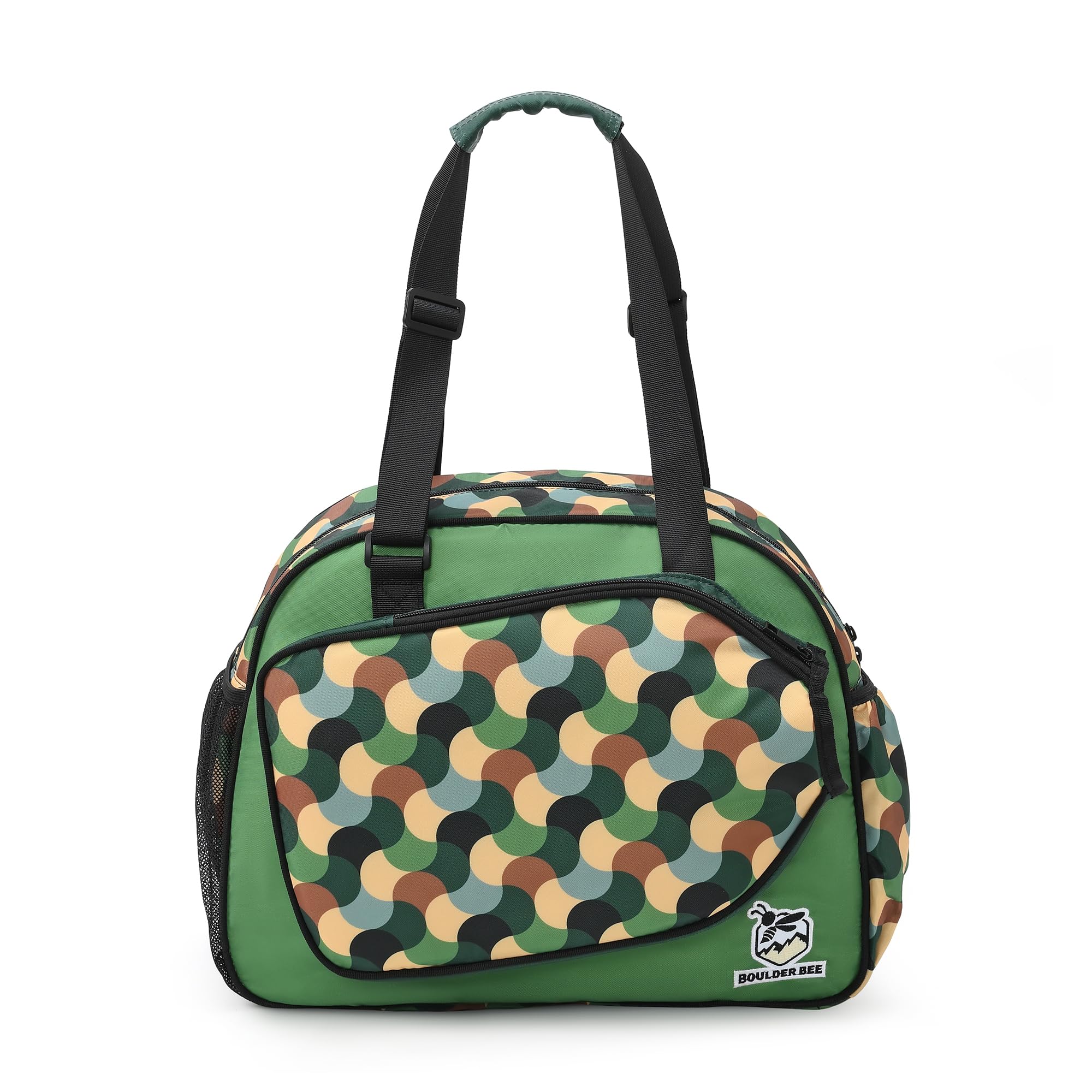 Boulder Bee Premium Pickleball Bags, PickleBall Tote Bag for Women, Women’s Hand/Shoulder Gym Bag w Water Bottle Holder, With Racquet/Paddle Holder (Green Wave) — image 1