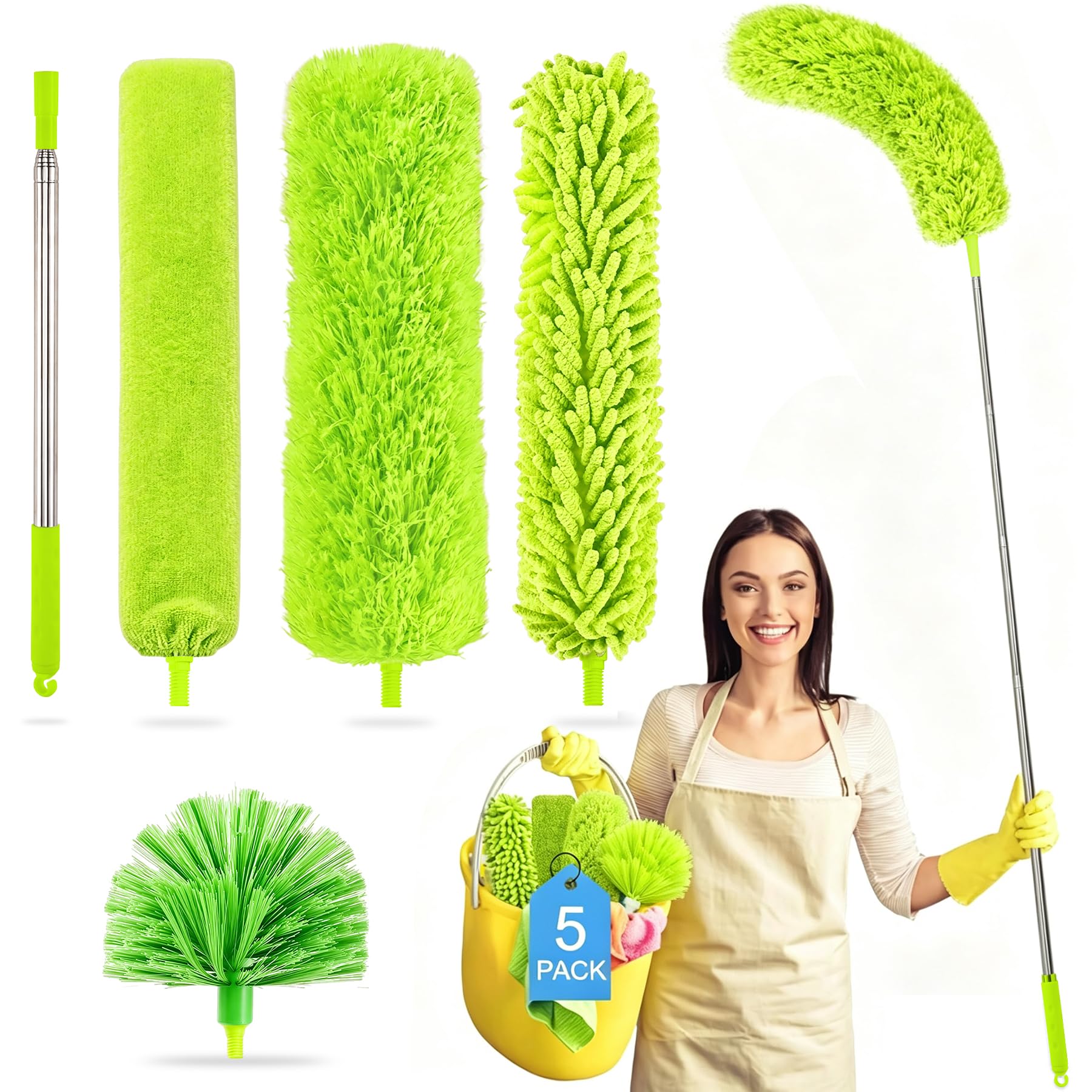 Tiumso Microfiber Duster Kit - 100" Extension Pole -13 Tiumso Microfiber Duster Kit - 100" Extension Pole -13