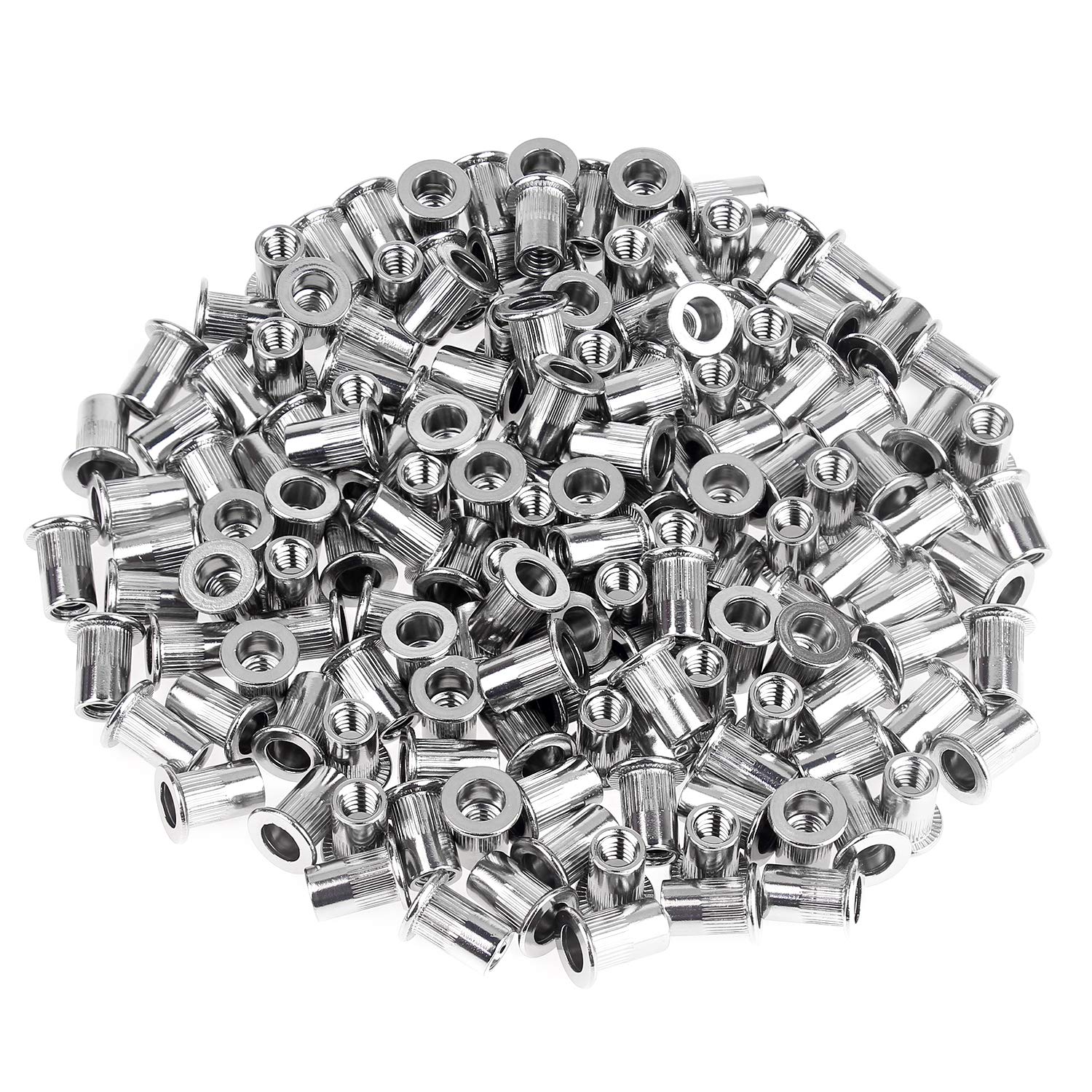 Juego de tuercas de remache de acero inoxidable (150 unidades, 1/4"-20 mm)