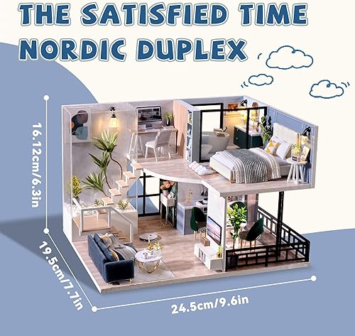 Miniatura 20 de Flever Kit de casa de muñecas en miniatura, habitación creativa con muebles para regalo romántico de San Valentín (historias de flores)